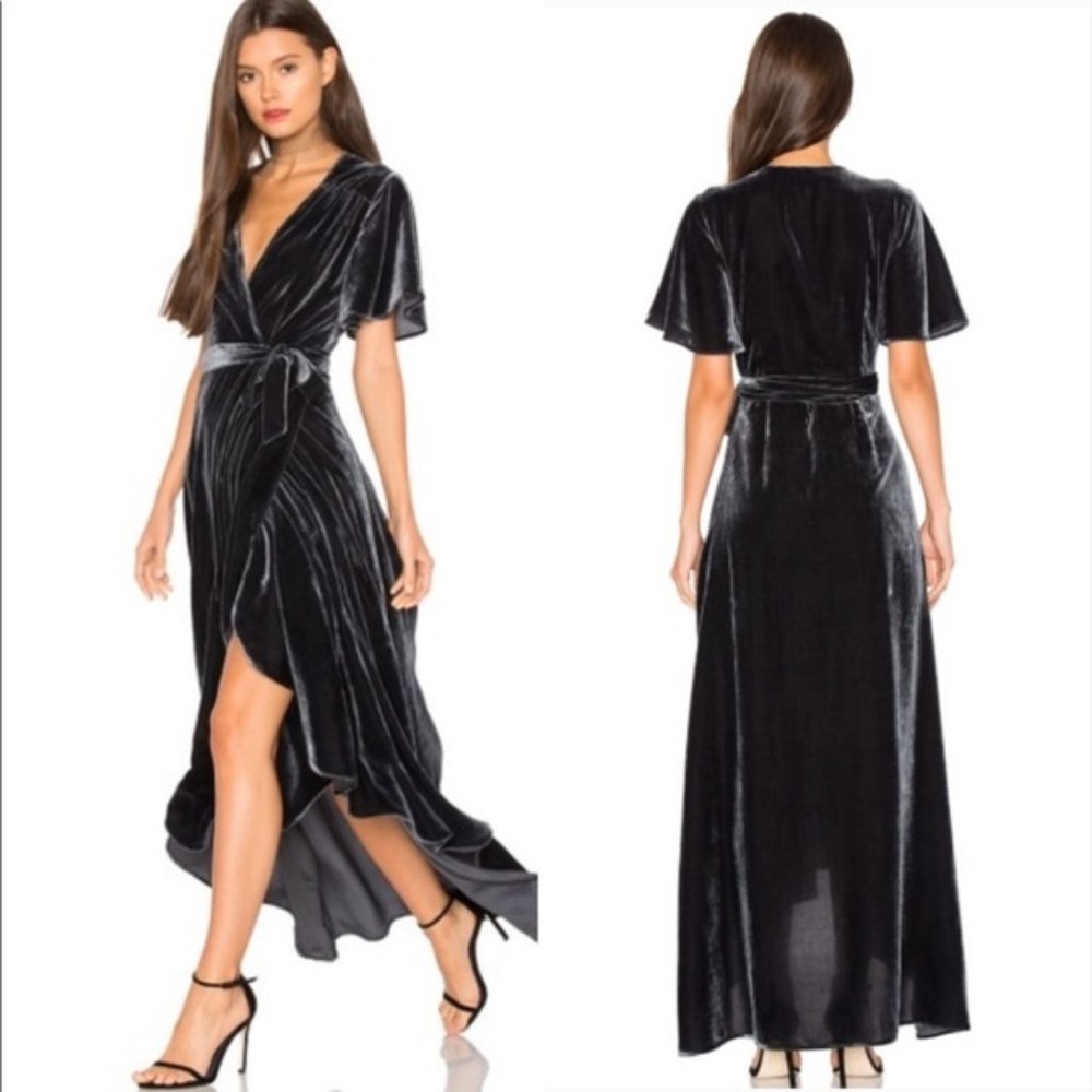 Privacy Please Velvet Wrap Dress